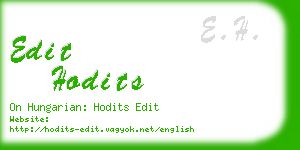 edit hodits business card